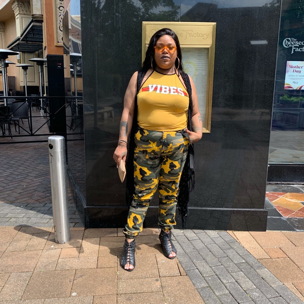 Yellow Camo Cargo Joggers